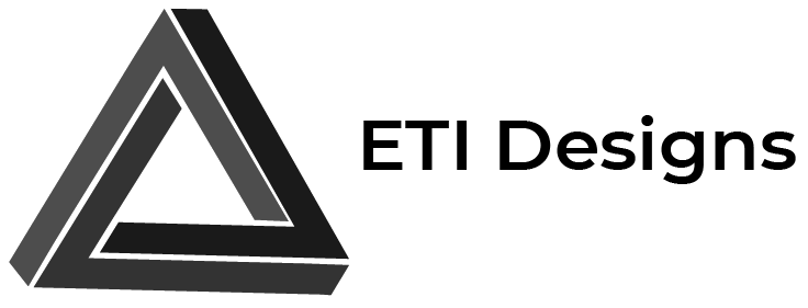 The official logo of ETI Designs - Dark Version